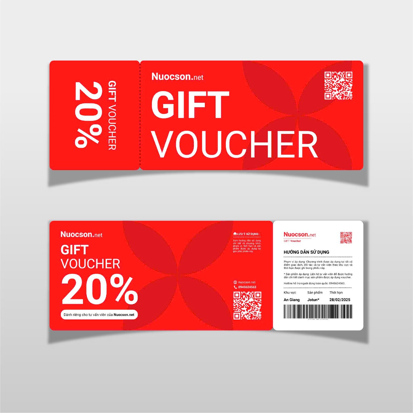 Gift Voucher Nước Sơn 20 red